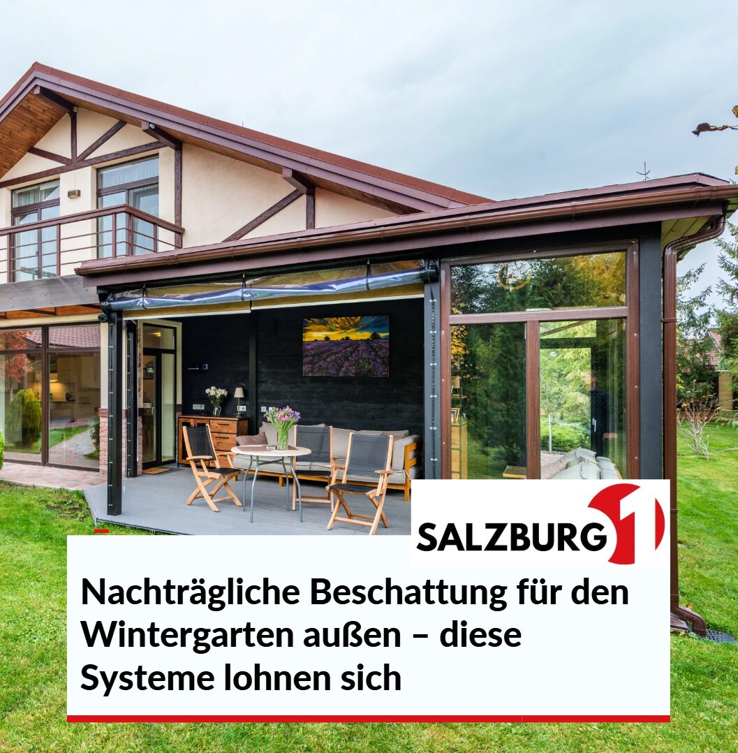 Nachträgliche Beschattung für den Wintergarten außen – diese Systeme lohnen sich