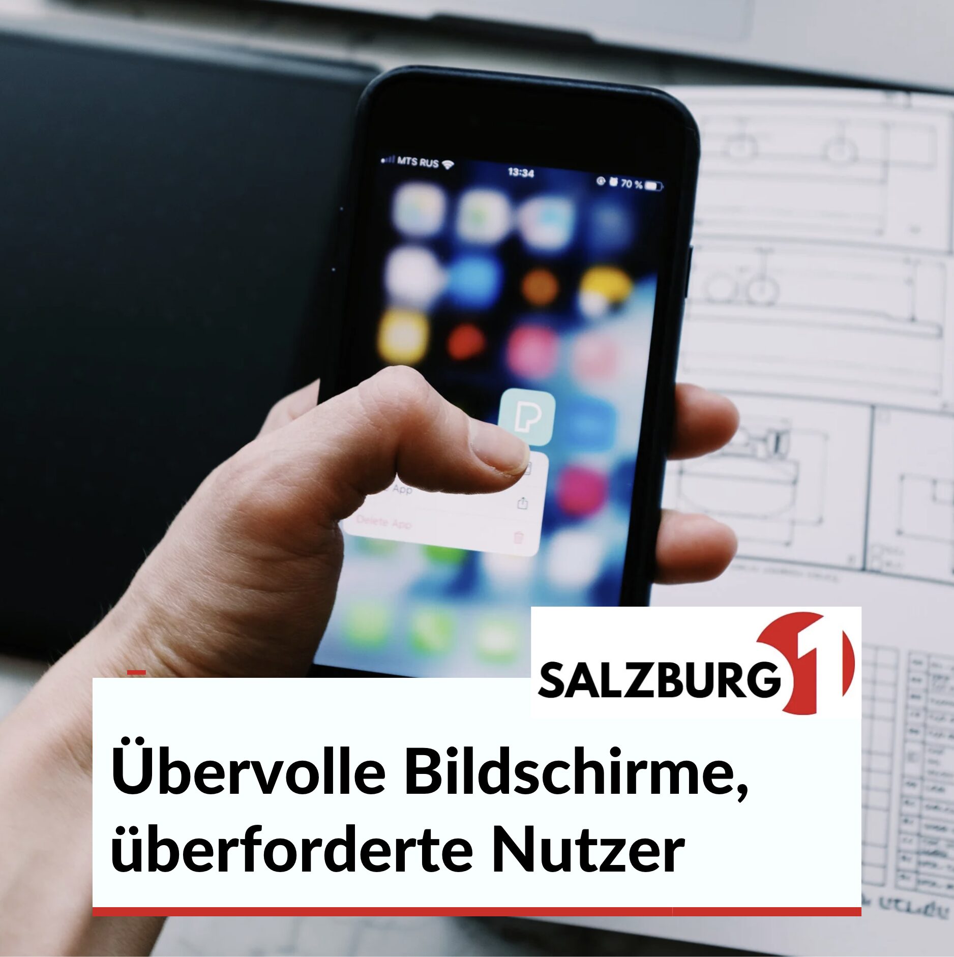 Übervolle Bildschirme App-Minimalismus