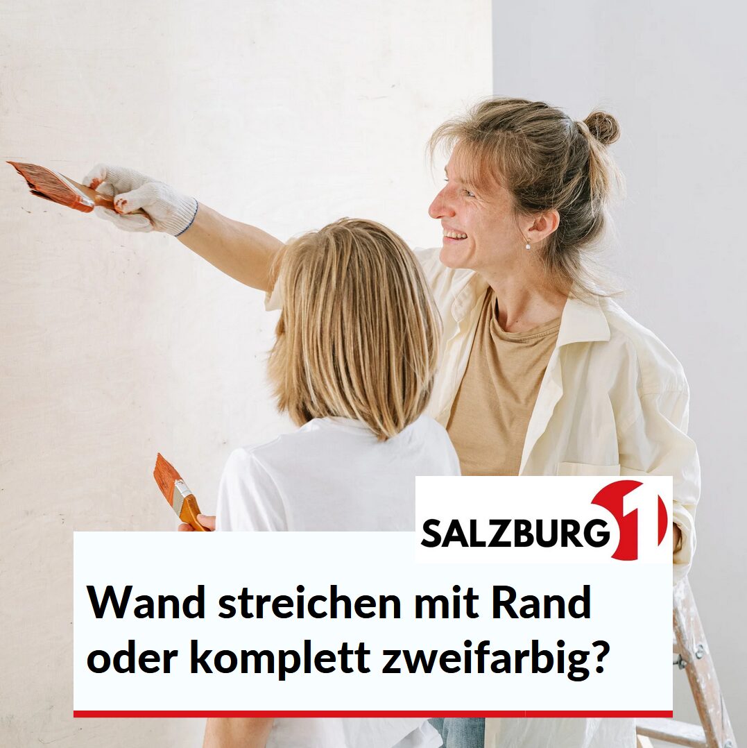 Wand streichen mit Rand oder komplett zweifarbig Wand streichen mit Rand oder komplett zweifarbig