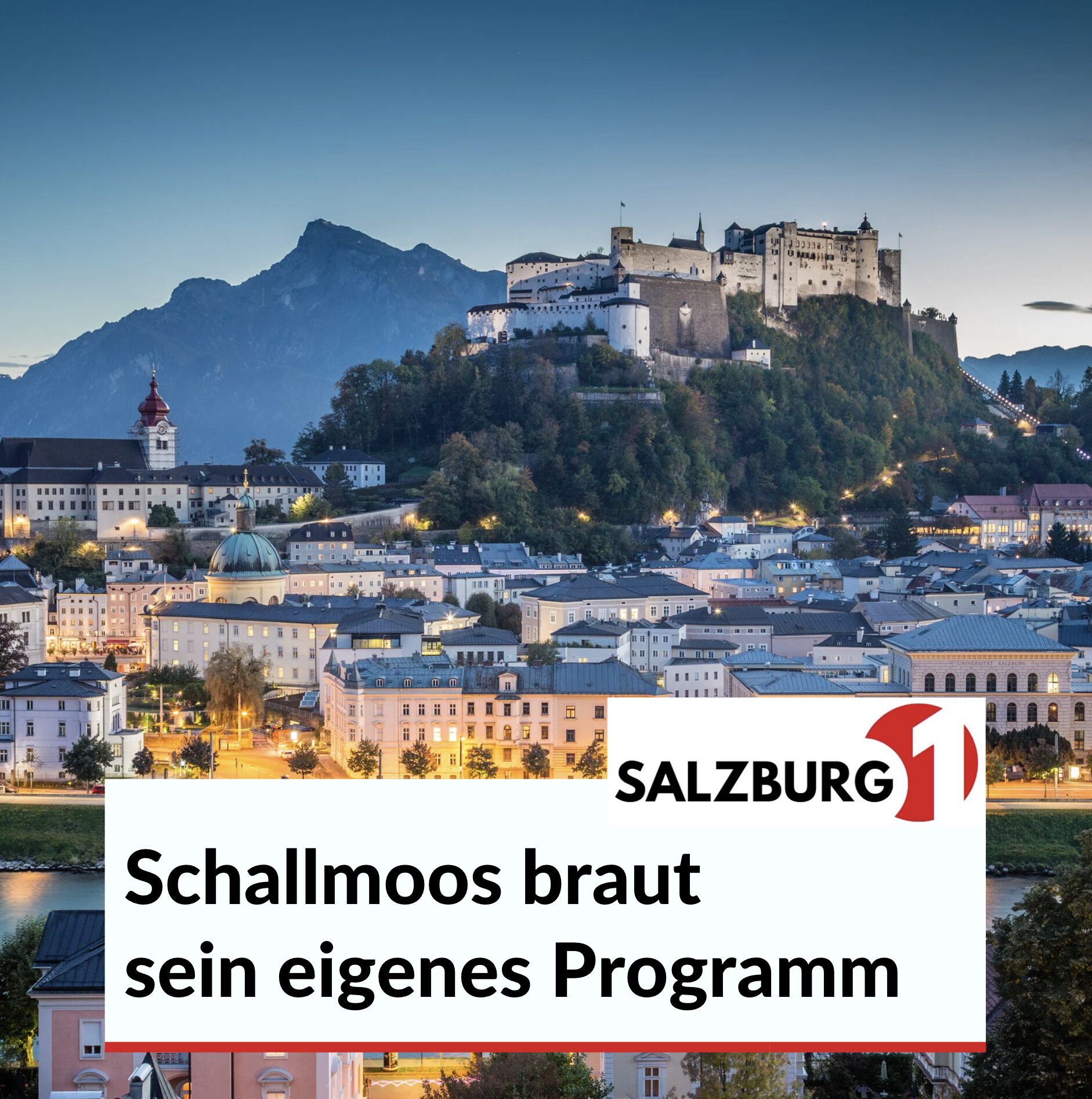 Schallmoos braut sein eigenes Programm Schallmoos braut sein eigenes Programm