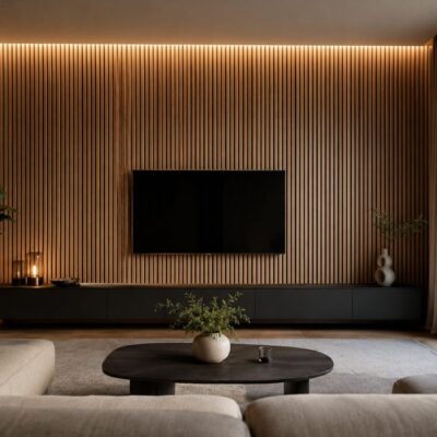 Paneele an der Wand